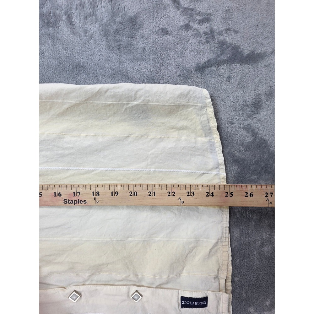 Rough Stock Panhandle Slim Mens XL Western Pearl Snap Shirt Cream Yellow Stripe - Picture 5 of 9
